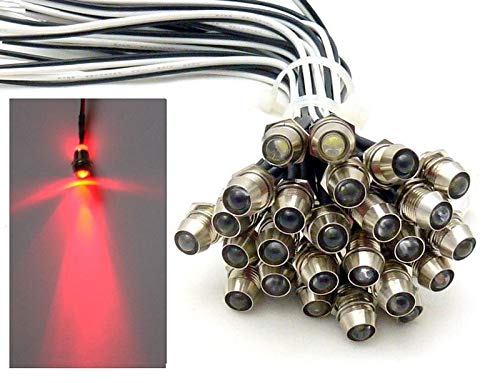 15x LED Lichtpunkt Sternenhimmel Aluminium IP68 Wasserdicht Verbrauch 0,2 Watt pro Lichtpunkt dimmbar Einbauspot Schraube Licht Punkt Deckenleuchte Deko Lichtfarbe : Rot Cover