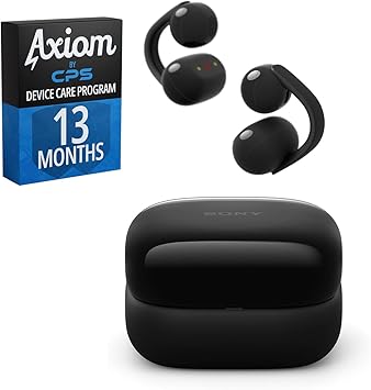 Sony LinkBuds Clip Open-Ear Truly Wireless Earbuds, Black – WFLC900/B w 13-Month Axiom Device Care Program