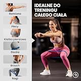 Zestaw opasek fitness - Zestaw 4 tkaninowe pętle oporowe + eBook treningowy | gimnastyczna Sport Trening siłowy elastyczna | sportowa Mini Band siłownia rozgrzewka rozciąganie Yoga