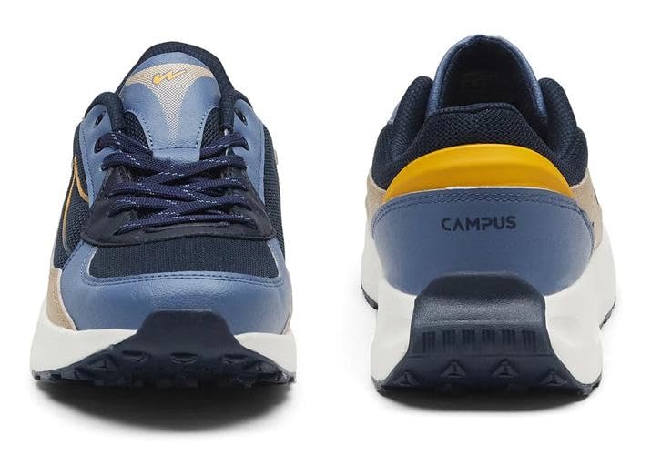 Image of Campus Cable Men's Sneakers | Lightweight Casual & Sports Shoes for Men | Breathable Mesh Upper, Bubble Yoga Max Cushion Insole, EVA + TPR Anti-Slip Sole | Lace-Up Walking Sneakers