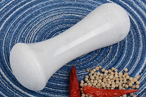 Tianman Marble Replacement Pestle 5.9" Length Polished, Use Pestle On Both Ends (Only Pestle Mortar Not Included) (Grey Marble Polished) #TOP2