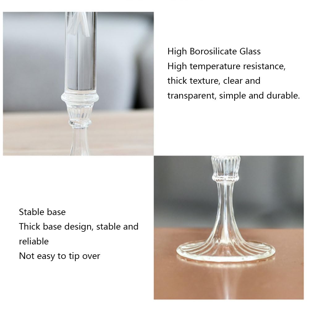 Portacandele Metallico 9 Pezzi Nero - Candelabri Moderni Per Candele Coniche - Foto 6