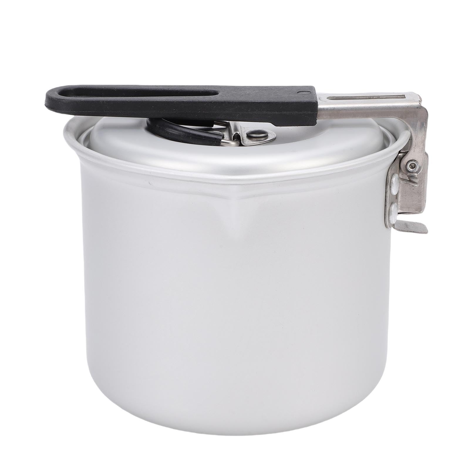 Olla Plegable para Acampar, Olla de Cocina portátil Ligera con Tapa y Mango Plegable para Acampar al Aire, mochilero y Senderismo