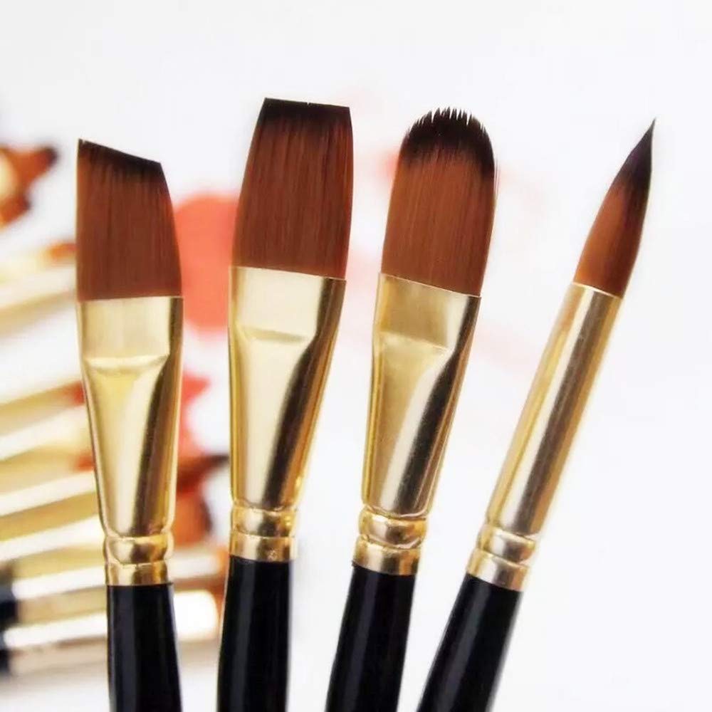 Pittura Numeri Set Di 8 Pennelli Per Pittura A Numeri E Dettagli - Per Miniatura, Nail Art, Acrilico, Olio E Acquerello, Misure 00000, 000, 00, 0 Pennelli Per Pittura Ad Olio E Acrilico