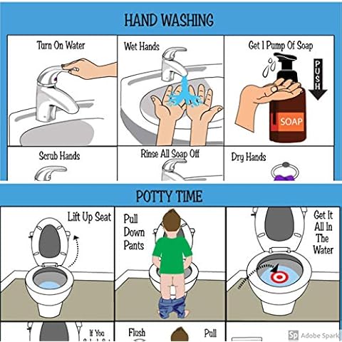 Potty Training! ABA/OT Approved Step-by-Step Visual Schedules for Children. Ideal for Autism or Special Needs. Helps with Independence and self Care. PEC Charts, Autism Tools, Development Cover