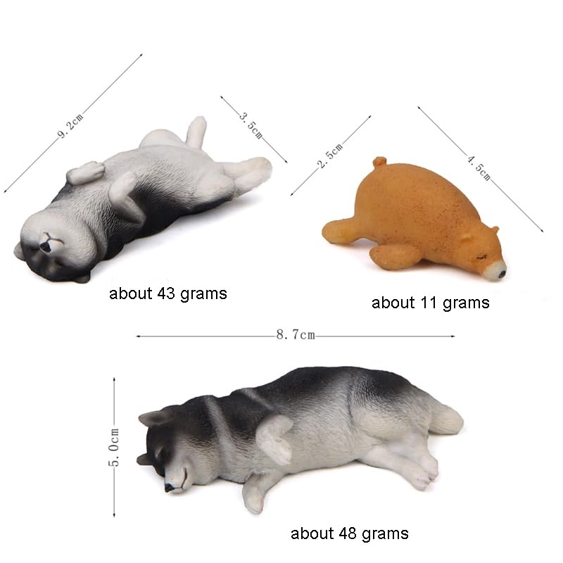Figura Imán Decorativo Perro Dormido Kawaii Café miniatura 3