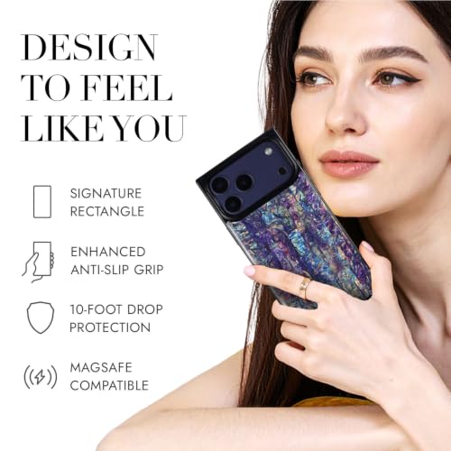 Image of COCOMII Rectangle for iPhone 18 Pro /17 Pro Case, Milky Way Abalone Shell