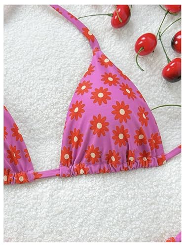 Women's 2 Piece Boho Bikini Sets Tropical Graphic String Bathing Suit Swimsuit4