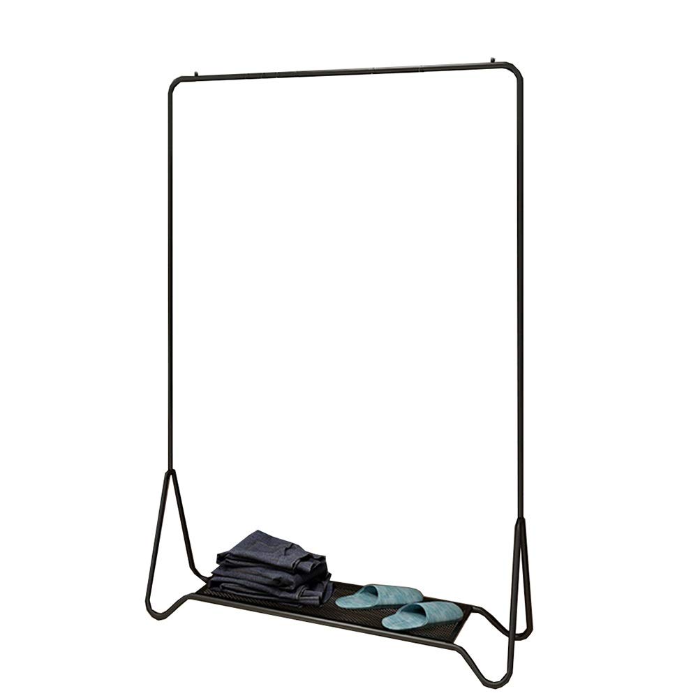 Kleiderständer im nordischen Stil, strapazierfähige Kleiderstange, Kleiderstange, Kleiderstange aus Metall, 4 Farben, 3 Größen, Belastung 160 lb (Color : Black, Size : 80×40×150c)
