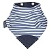 Cheeky Chompers Lätzchen für zahnende Babys und Kleinkinder - Bandana Lätzchen mit Beißring aus Silikon - Preisgekröntes Halstuch Design hygienisch + saugfähig + BPA frei (Preppy Stripes)