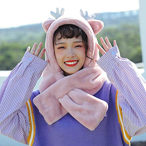 Casquette chapeau enfants anti-froid avec gants cape bib assortis