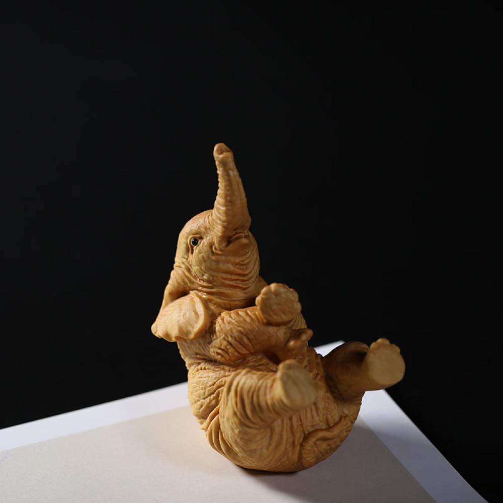 Escultura Estatua Coleccionables Decorativos Estatua De Elefante De Madera Figuras De Madera Manualidad para Regalo Decoración Decoración Animal