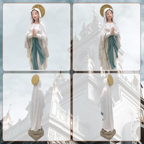 Estatua Nuestra Señora de Lourdes 11 pulgadas miniatura 5