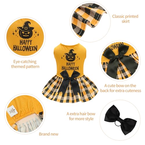 Image of CuteBone Dog Mesh Dress Halloween Puppy Sundress Pet Outfit Summer Fashion for Small Dogs Girl Cat Clothes
