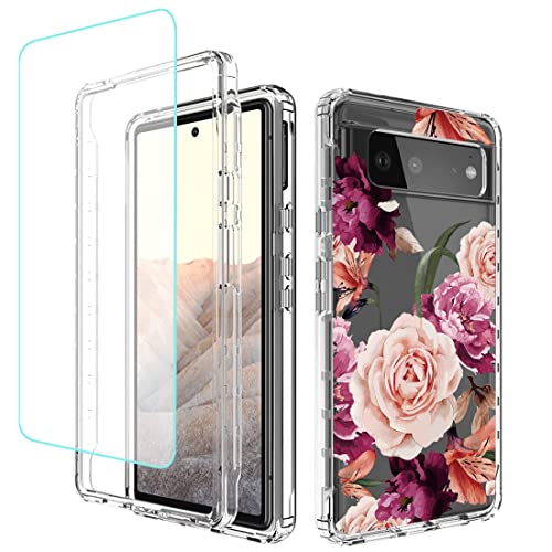 Coque Google Pixel 6 fleur violette idéale pour le quotidien et les sorties