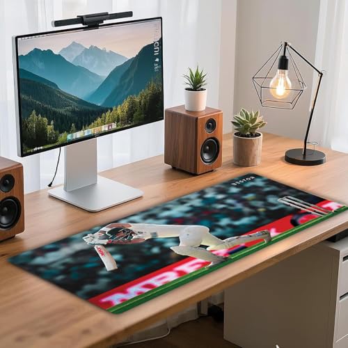 Image of BESTOR Ultra-Smooth Surface, Anti-Fray Laser Cut Edges, Non-Slip Rubber Base Desk Mat - Large Gaming Mouse Pad Waterproof Surface Mouse pad for Laptop (White)