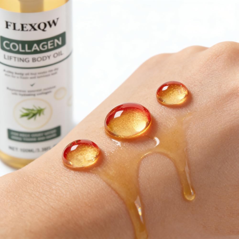 Collagen Body Lifting Oil, Skin Firming & Tightening Massage Oil, Anti-Sagging & Elasticity Boost, Moisturize & Repair Skin for Arms, Abdomen, Thighs & All Body