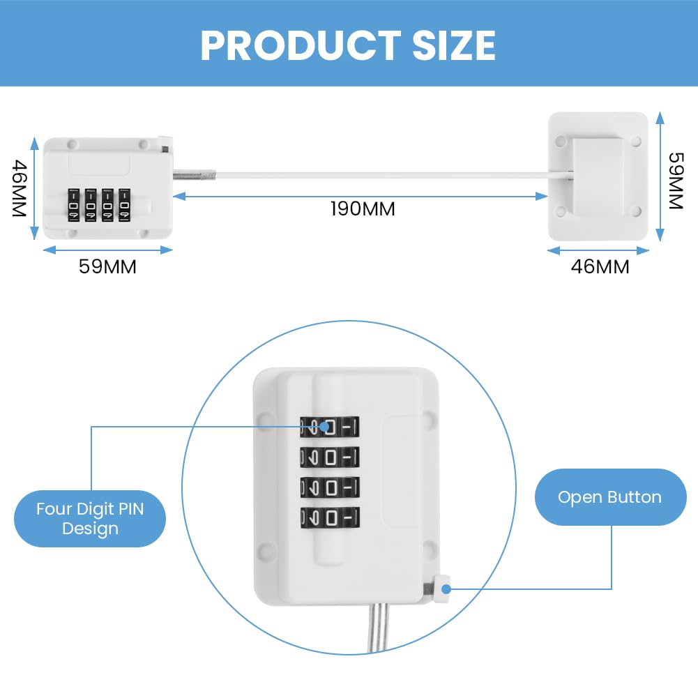 AYESY Refrigerator Locks with Password - Image 2
