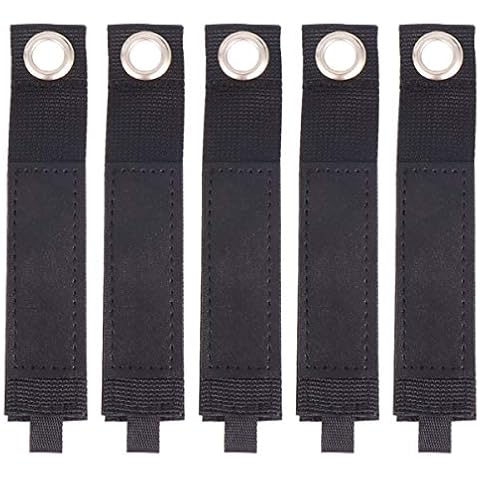 ULTECHNOVO Wiederverwendbare Kabelriemen 9 Stück Kabel-Aufbewahrungsgurte Hochleistungs-Aufbewahrungsgurte Klett-Organizer für Kabel Seil RV Bootsgaragenorganisatoren (Größe S) Cover