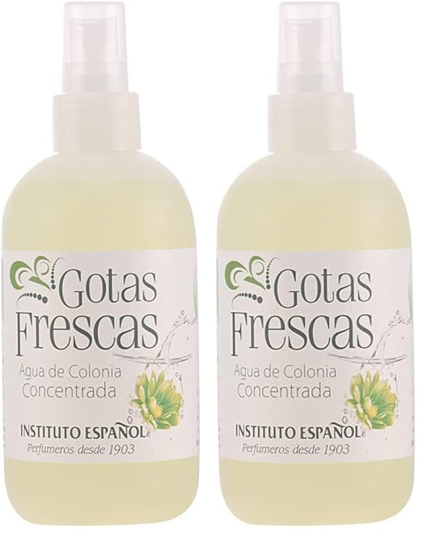 Instituto Español Gotas Frescas agua de colonia Vaporizador 250 ml (Paquete de 2)