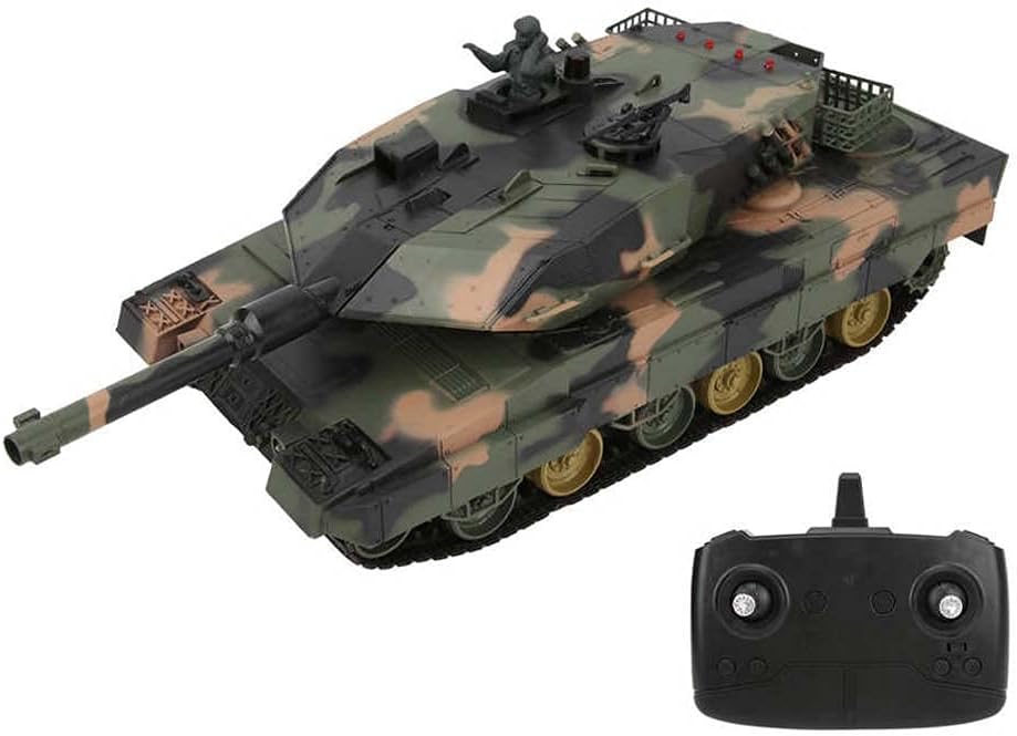 2.4Ghz Remote Control Panzer Tank 1/24 Scale RC Battle Tank with Sound Lights and 320° Rotating Turret, Radio Control Army Tank RC Vehicle Military Toys for Kids