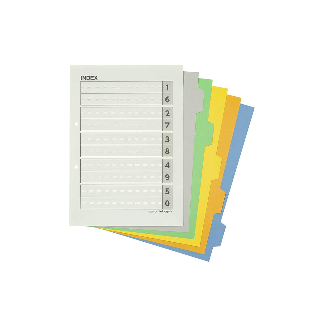 Amazon | ナカバヤシ カラーインデックス 5山10組 IN0510-01