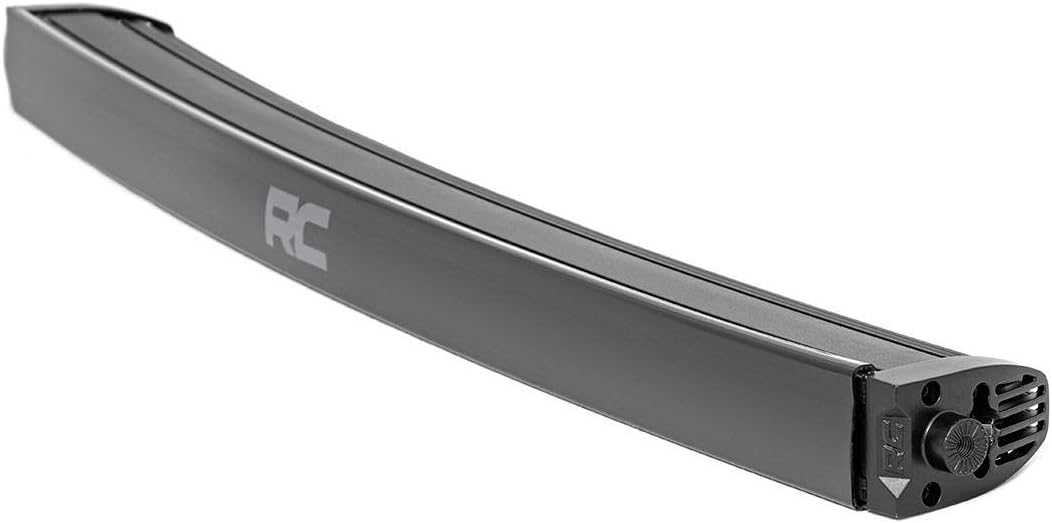 Rough Country 30" Curved LED Light Bar - Black Series with Cool White DRL, 150W, Spot Beam