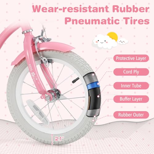 Image of BABY JOY Kids Bike, 12 14 16 18 20 Inch Boys Girls Bike w /Removable Basket