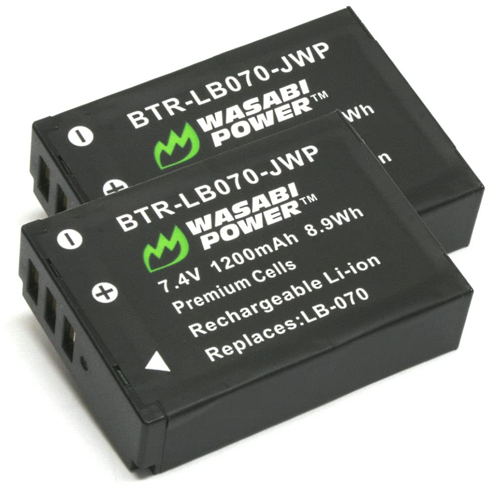 Wasabi Power Battery for Kodak LB-070 and Kodak PIXPRO AZ651, S-1 (2-Pack)