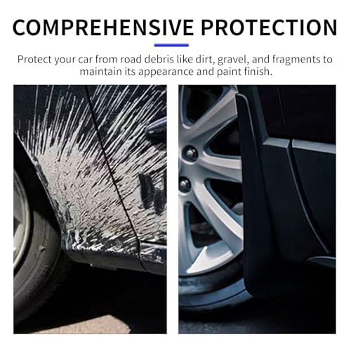 Image of KELCSEECS Car Mud Flaps Fit for Nissan Rogue 2021-2023 Mud Flaps, Front & Rear Mud Splash Guard Compatible with 2023-2021 Rogue Mudflap Fender Guards, 4 Pcs Mud Guard Kit Accessories Black