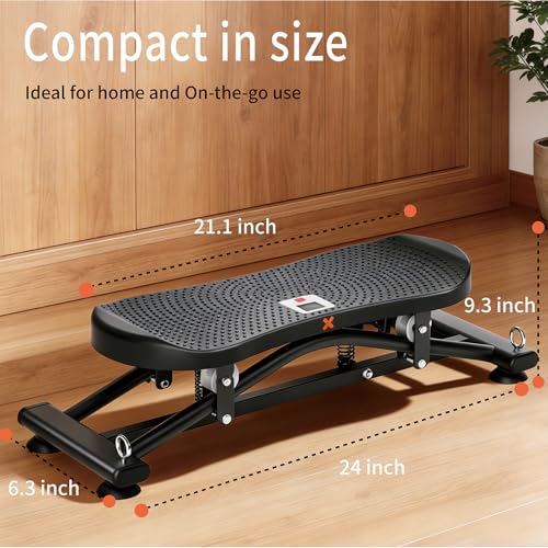 Image of Balance Board for Adults, Rocking Stepper with Resistance Bands, Portable Wobble Board with LCD Monitor, 300 lbs Capacity Ski Trainer for Full Body Workout at Home Gym