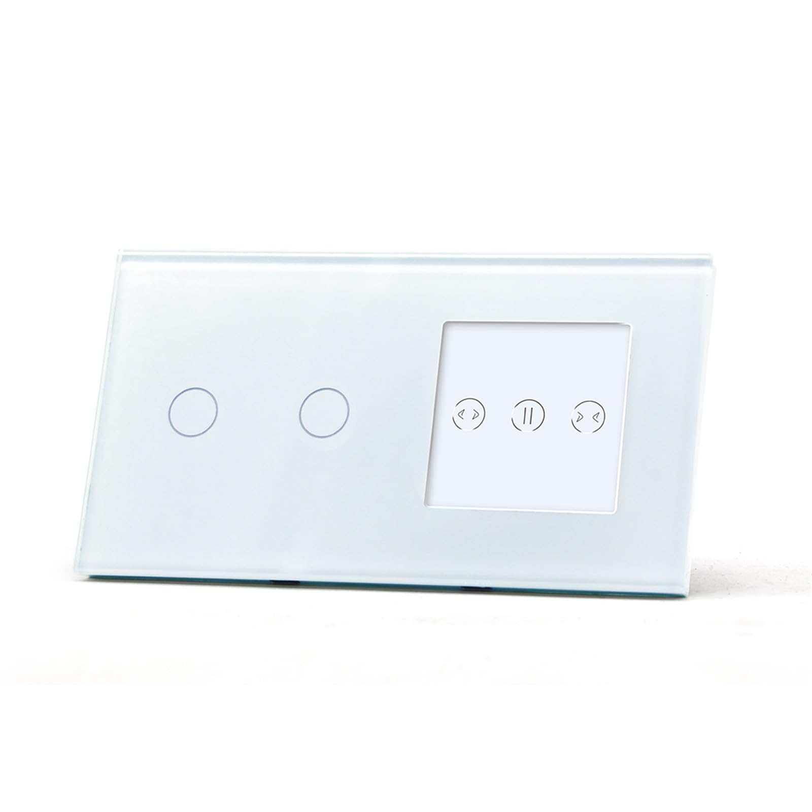 Interruttore Tapparelle WiFi, Interruttore tattile Smart WiFi con Tenda Intelligente Bianco Pannello in Vetro Cristallino Smart Blind Lavoro Interruttore Tapparelle Avvolgibile WiFi(Black)