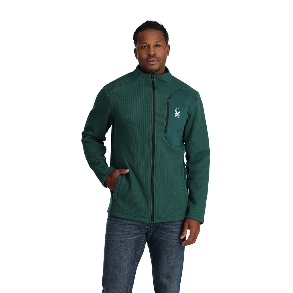 Spyder Men's Bandit Fleece Jacket, Cypress Green, L