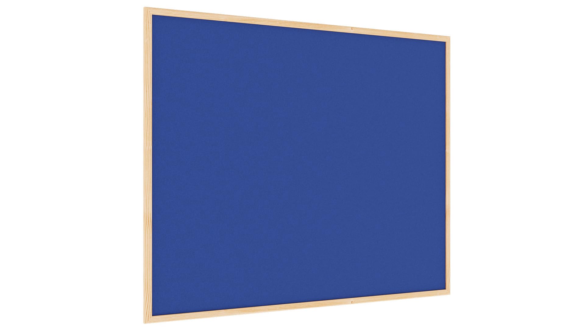 ALLboards Felt Noticeboard with Wooden Frame 100x80cm, Textile Push pin Bulletin Board Blue โ image 1