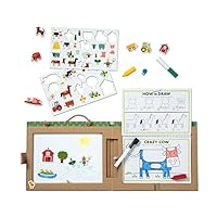 Melissa and Doug 31325 M and D - Natural Play - Play Draw Create - Farm Craft Set