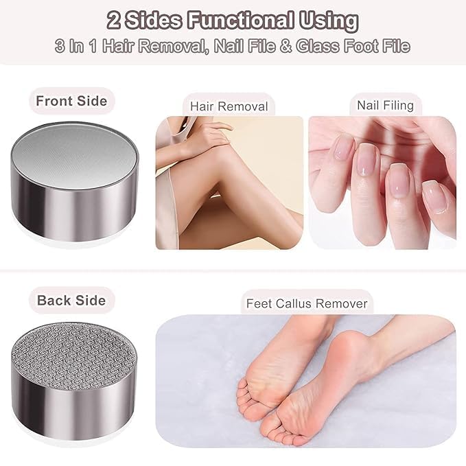 PEISAINOX 3 in 1 Painless Crystal Hair Eraser Device | Double-Sided Hair Removal and Skin Exfoliation Tool | Easy to Use, Portable, Effective for All Skin Types | S1 Model 1