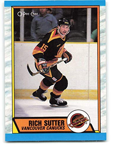 1989-90 O-Pee-Chee #282 Rich Sutter Vancouver Canucks NHL Hockey Card NM-MT