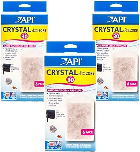 API Crystal Bio-Chem Zorb Filter Cartridges for Aquarium, Size 30-9 Total (3 Packs with 3 Filters Each)