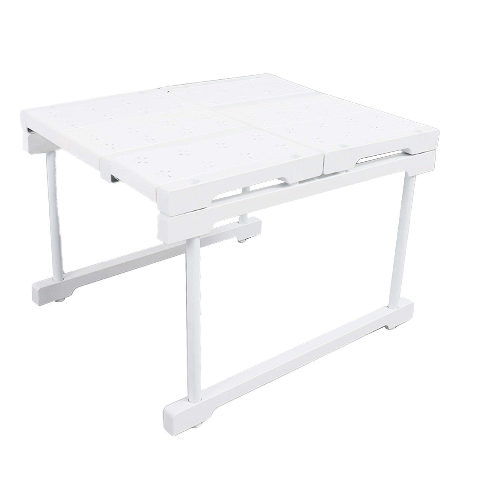 Scaffale portaoggetti espandibile per armadio |Larghezza regolabile di 48 cm per armadi/lavelli |Forte capacità di carico di 55 kg |No - Assemblaggio attrezzature per (Length 27-38cm / 10.6-15in)