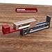 Saw Slot Adjuster Regulator, Movable Measuring Block, Aluminum Alloy, Silver and Red - Accurate Kerf Maker Tool, Easy Tenon Measurement for Woodworking