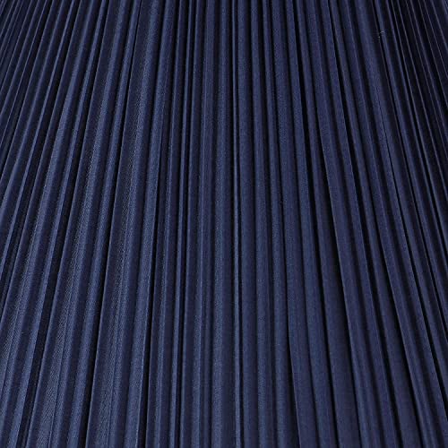 Aspen Creative 33195, Transitional Hardback Empire Shaped Mushroom Pleated Dark Blue Spider Shade, 6" Top x 16" Bottom x 12" Slant