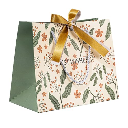Sacs en papier motif floral vintage lot de 20 pochette cadeau carton anniversaire
