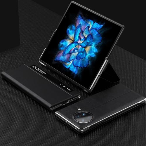 Coque Vivo X Fold 3 antichoc avec fenêtre intelligente et rabat cuir