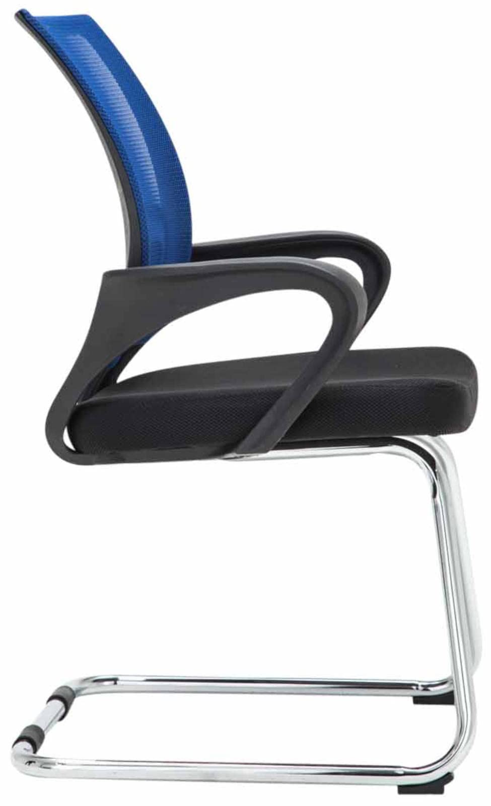 CLP Set 2 Sedie Da Studio Eureka I Seduta In Rete E Telaio In Metallo I Con Braccioli, Colore:blu