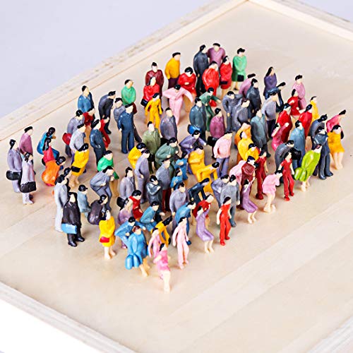image for Yamix 100Pcs 1:87 HO Scale People HO Scale Figures Model Trains Archit