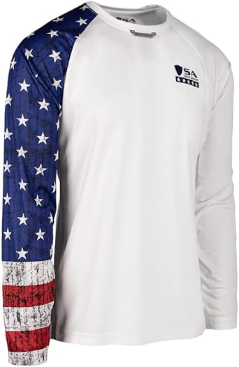 S A New Mens Performance Long Sleeve Shirt | UPF 50+ Sun Protection, Moisture Wicking, 4-Way Stretch | by Co.