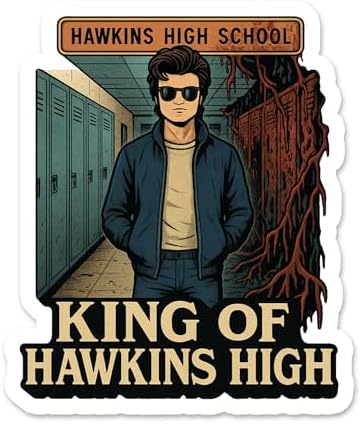 Adesivo King of Hawkins High Steve Things para laptop – Adesivo d...