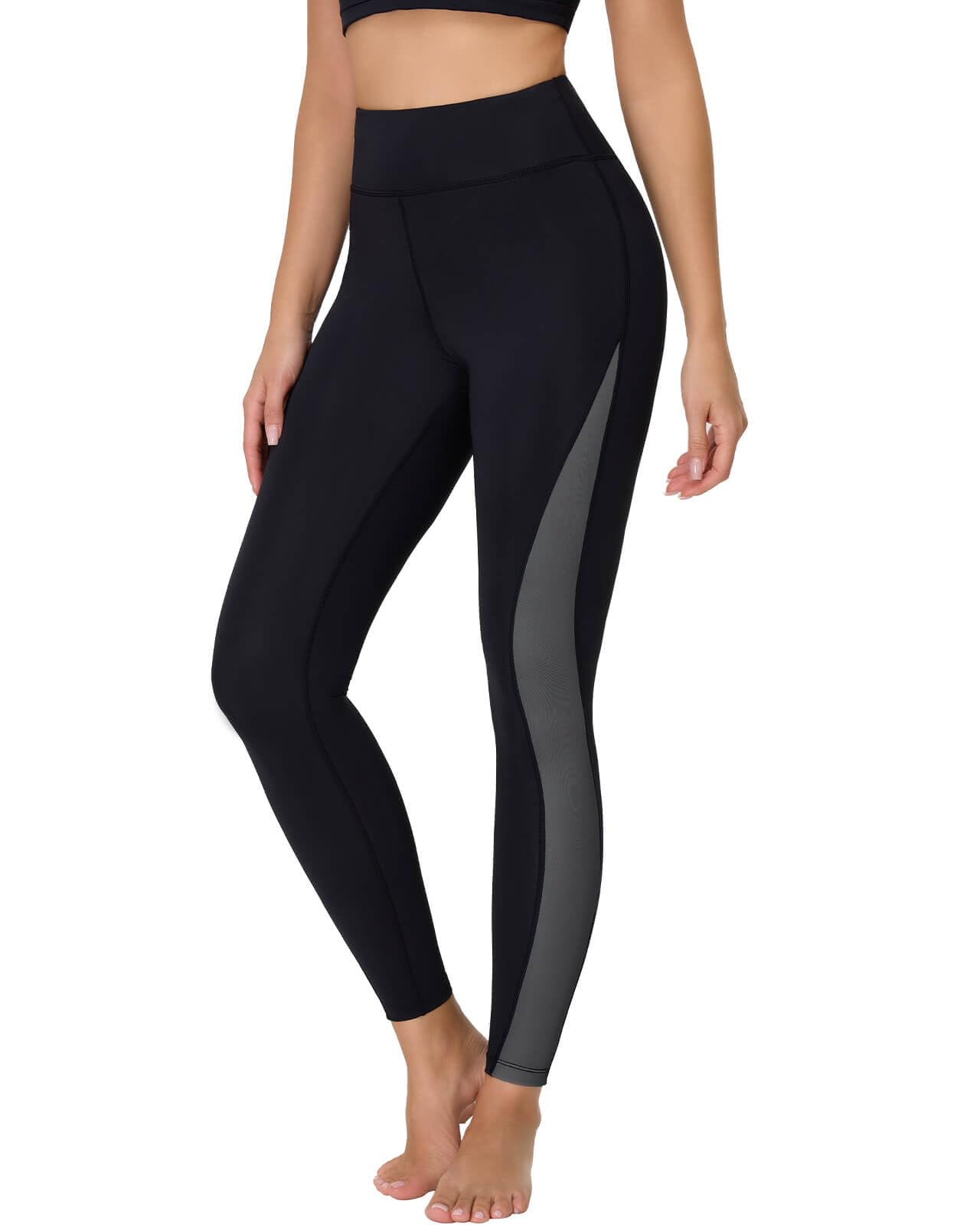 Damen Schwimm Leggings Hohe Taille UV-Schutz UPF 50+ Badehose Lang Schnelltrocknend Chlorresistent Badeleggings mit Innenslip und Taschen