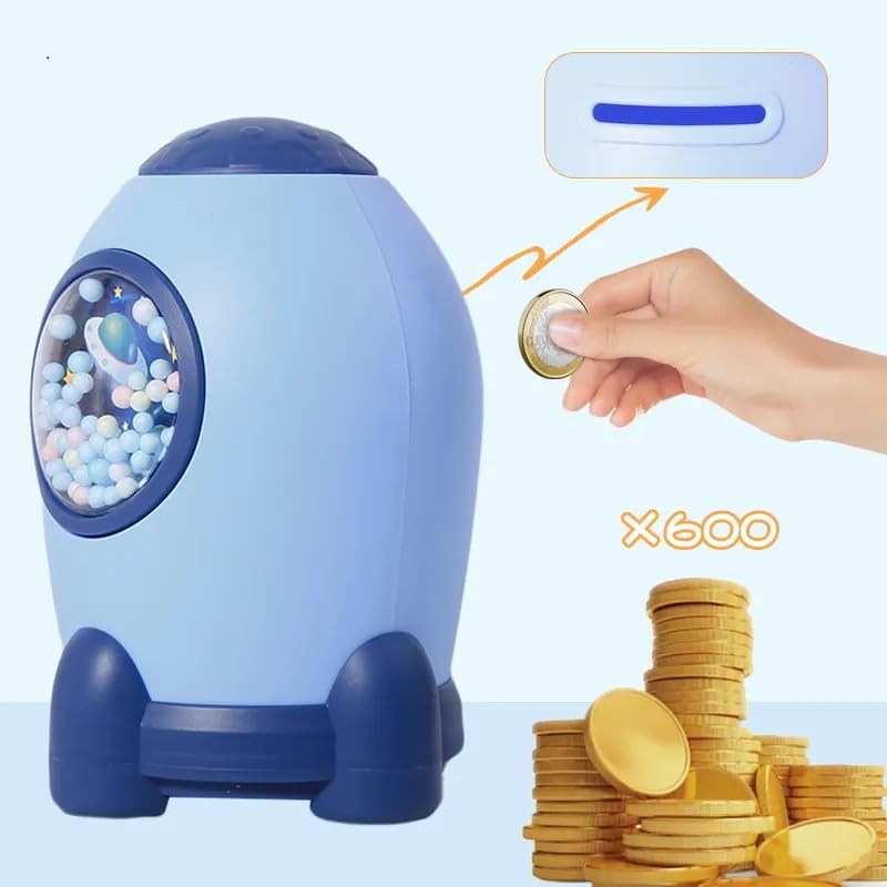 Poksi ® Rocket Piggy Bank with Double Digit Password Locking|Money