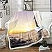 Lighthouse Print Sherpa Fleece Blanket Golden Sunrise Morning Sky Throw Blanket Kids Teens Adults Ocean Wave Ukiyoe Fuzzy Soft Blanket Bed Couch,Throw (50 x 60 Inches)